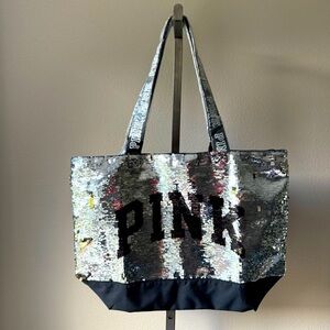PINK Victoria’s Secret large sequin bling bag-NWOT